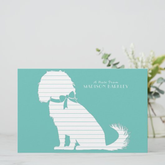 カヴァリエキングチャールズスパニエル犬ドッグパピー 便箋 (スタンド正面)