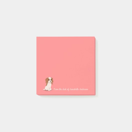 カヴァリエキングチャールズスパニエル犬パーソナライズポストイット  ポストイット (正面)