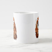 カヴァリエキングチャールズスパニエル犬ポートレート ジャンボコーヒーマグカップ (正面)