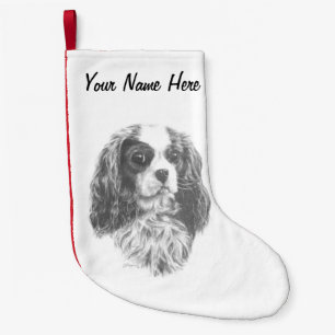 カヴァリエキングチャールズスパニエル犬 スモールクリスマスストッキング