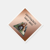 カヴァリエスパニエル犬ポポウトアート紙ナプキンス スタンダードカクテルナプキン (角)