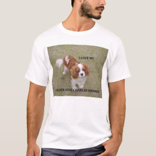 カヴァリエ – キング – チャールズ – スパニエル犬ブレンハイム愛w pic. tシャツ