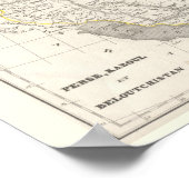 カヴォル・エ・ベロチスタン島 – 歴史地図 ポスター (角)