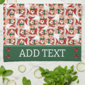 カヴォードルクリスマスドッグ キッチンタオル (折り畳み)