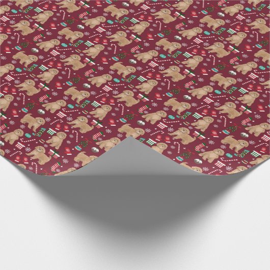 カヴォードルルビークリスマスドッグラッピング紙 ラッピングペーパー (角)