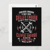 カーおもしろい整備士引用文リペアマン ポストカード (正面/裏面)