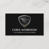 カーお洒落ディテールシールドロゴプロフェッショナル 名刺 (正面)