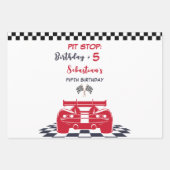 カーすごいレース子供の誕生日 ラッピングペーパーシート (正面)