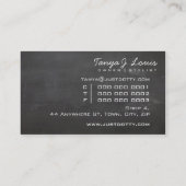 カーはっきりしたド水玉模様チョークボードリッチ金ゴールドグリッター 名刺 (裏面)