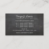 カーはっきりしたドchevron chalkboardリッチ金ゴールドグリッター 名刺 (裏面)