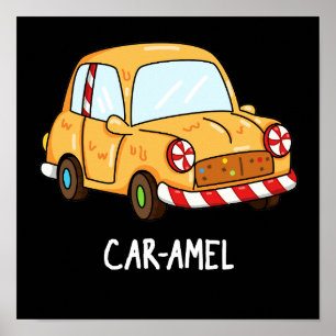 カーアメルおもしろいキャンディカープンダークBG ポスター