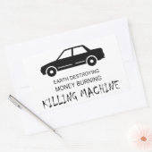 カーアース破壊貨幣焼損殺機 長方形シール (封筒)