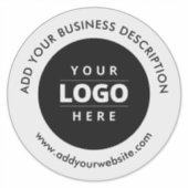 カーウィンドウデカールブランドロゴウェブサイトホワイトブラック シール (正面)