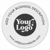 カーウィンドウデカールブランドロゴWebサイトホワイト シール (正面)