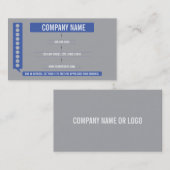 カーウォッシュのロイヤリティの名刺のパンチカード ロイヤリティカード (正面/裏面)