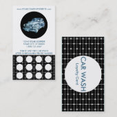 カーウォッシュの二重露光のスタンプカード ロイヤリティカード (正面/裏面)