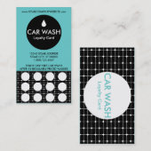 カーウォッシュの格子スタンプカード ロイヤリティカード (正面/裏面)