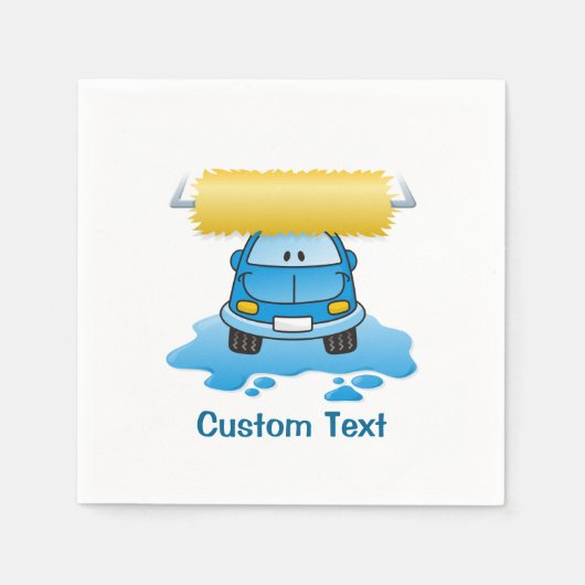 カーウォッシュの漫画のナプキン スタンダードカクテルナプキン (正面)