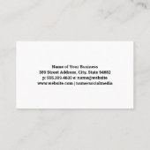 カーウォッシュの車 | 自動クリーニングの詳細 名刺 (裏面)