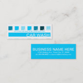 カーウォッシュの顧客の感謝(モダンな正方形) ロイヤリティカード (正面/裏面)