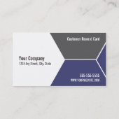 カーウォッシュの顧客は名刺に報酬を与えます ロイヤリティカード (裏面)