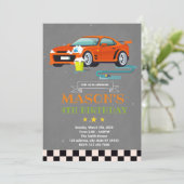カーウォッシュをテーマにした誕生日の招待状 招待状 (スタンド正面)