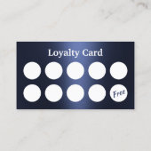 カーウォッシュオートディテモダンーリングNavy Blueロイヤリティ 名刺 (裏面)