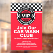 カーウォッシュクラブ – レーシング市松模様にフラグ報酬 ウィンドウサイン (シート2)