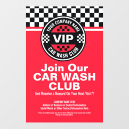 カーウォッシュクラブ – レーシング市松模様にフラグ報酬 ウィンドウサイン