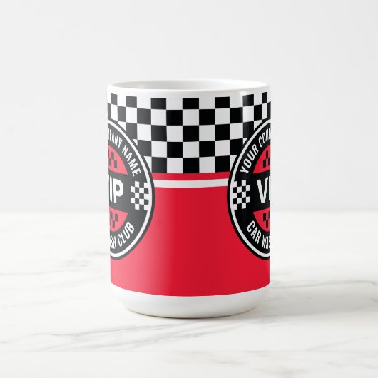 カーウォッシュクラブ – レーシング市松模様にフラグ報酬 コーヒーマグカップ (中央)