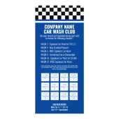 カーウォッシュクラブ – レーシング市松模様にフラグ報酬 ラックカード (裏面)