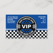 カーウォッシュクラブ – レーシング市松模様にフラグ報酬 割引カード (正面)