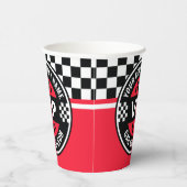 カーウォッシュクラブ – レーシング市松模様にフラグ報酬 紙コップ (右)