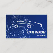 カーウォッシュサービス 高圧洗浄 自動車ディテール 名刺 (正面)