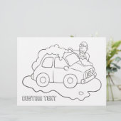 カーウォッシュマンカラーリングブックページ (スタンド正面)