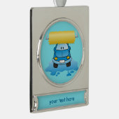 カーウォッシュマンガ銀メッキバナーオーナメント シルバープレートバナーオーナメント (右)