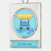 カーウォッシュマンガ銀メッキバナーオーナメント シルバープレートバナーオーナメント (左)