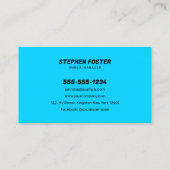 カーウォッシュモバイル詳細ウォータードロップブラックブルー 名刺 (裏面)