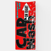 カーウォッシュ長いw/arrowのカスタマイズ可能な広告 横断幕 (縦)