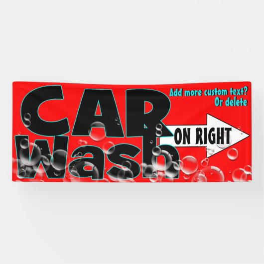 カーウォッシュ長いw/arrowのカスタマイズ可能な広告 横断幕 (横)