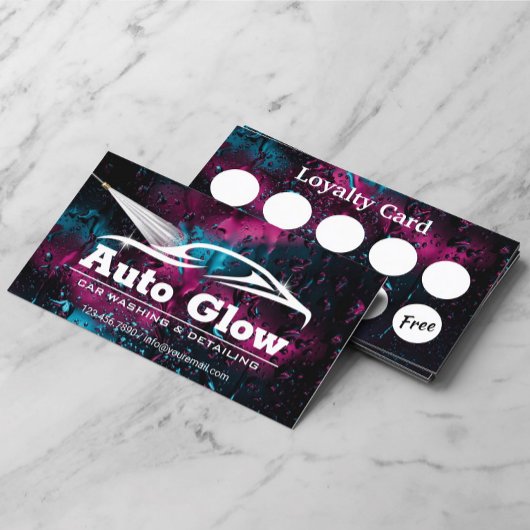 カーウォッシュ オートディテーリング モダン クリーニング ロイヤルティ 名刺