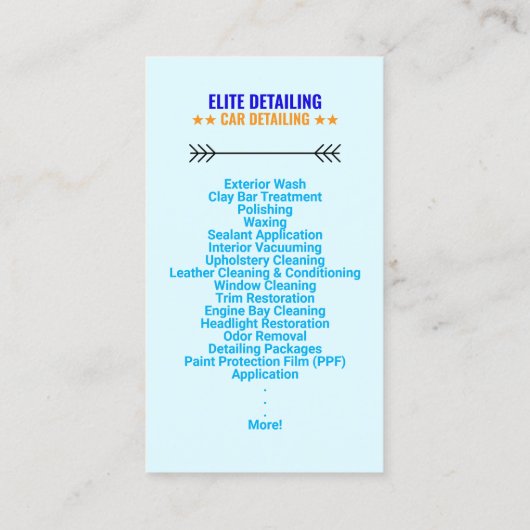 カーウォッシュ&オートディテールサービスモダン、QRコード 名刺 (裏面)