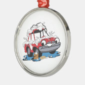 カーウォッシュ メタルオーナメント (左)