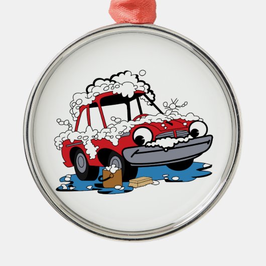 カーウォッシュ メタルオーナメント (正面)