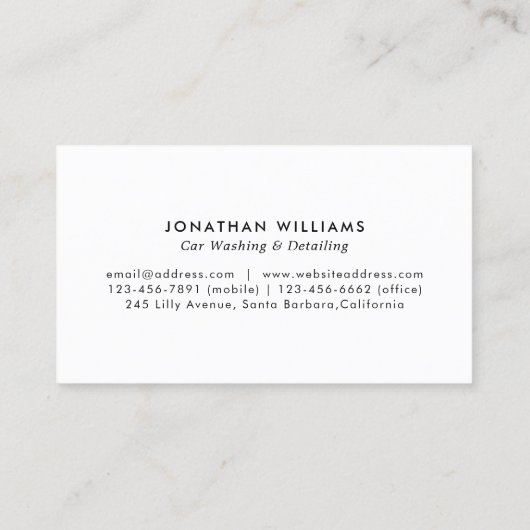 カーウォッモダンシュとオートディテリング 名刺 (裏面)