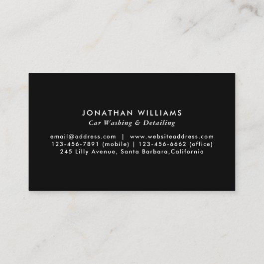 カーウォッモダンシュとオートディテリング 名刺 (裏面)