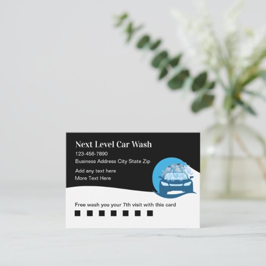 カーウォッユニーククカスタマーロイヤリティ報酬 名刺 (スタンド正面)