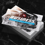 カーウォッ車のシュとオートディテールライトブルー 名刺<br><div class="desc">自動車の洗浄の詳細車の名刺。</div>