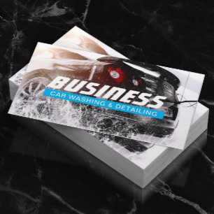 カーウォッ車のシュとオートディテールライトブルー 名刺