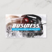 カーウォッ車のシュとオートディテールライトブルー 名刺 (正面)